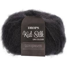 Drops Design Kid Silk Uni Colour Black 210m