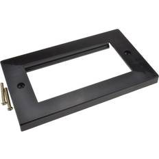 Black Ethernet, Data & Phone Outlets Kenable Faceplate 4 Port Low Profile Double Gang 146x86mm