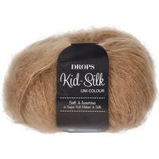 Mohair Garn Drops Design Kid Silk Uni Colour Almond 210m