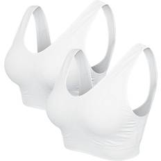 5XL Bras Urban Classics Padded Sports Bra 2-pack - White