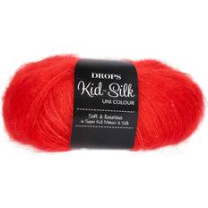 Drops Design Kid Silk Uni Colour Strong Red 210m