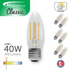 Bell LED Lamps Bell Lighting E27 Filament Candle Bulb 3pk 6pk