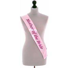 Pink Photo Props, Party Hats & Sashes Shatchi Womens Mother Of The Bride Sash Pink Black