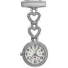 Pocket Watches FitVille Ladies Heart Steel Nurse Doctor Watch