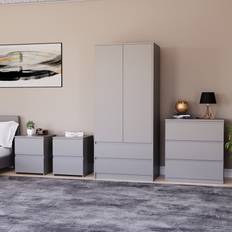 Vida Designs Denver 4 Piece Bedroom Set Wardrobe