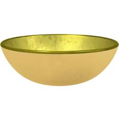 vidaXL Basin Tempered Glass Gold