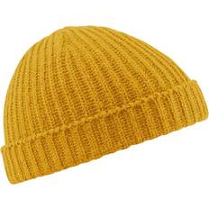 Yellow Beanies Beechfield Unisex Retro Trawler Winter Beanie Hat - Mustard