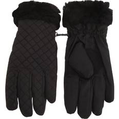 One Size Handskar Tom Franks Quilted Gloves With Faux Fur Trim - Svart