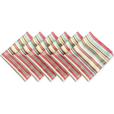 Design Imports Summer Stripe Cloth Napkin Red (50.8x50.8cm)