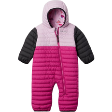 Pink Snowsuits Children's Clothing Columbia Infant Powder Lite Reversible Bunting - Wild Fuchsia/Aura/Shark