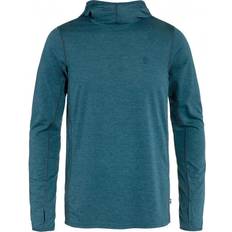 Blåa - Träningsplagg Tröjor Fjällräven Abisko Sun hoodie M - Indigo Blue