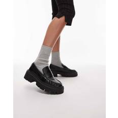 Topshop Cecil Chunky Cleated Sole Loafer - Black