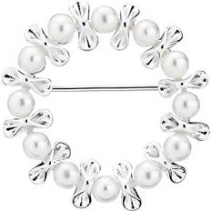 Pärlor Broscher Lund Copenhagen Broche Med Perler Sterling Sølv - Sølv