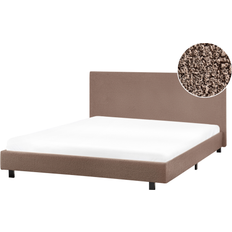 140cm Frame Beds Beliani Modern Boucle eu Double Size 4ft6 Frame Bed