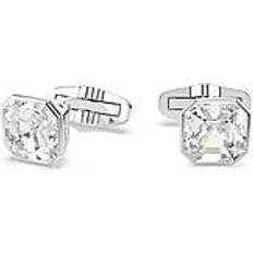 Hvid Manchetknapper Swarovski Millenia Manschettenknöpfe Oktagon Schliff Weiß