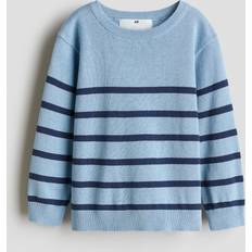 24-36M Knitted Sweaters Children's Clothing H&M Boys Striped Cotton Jumper - Light Blue