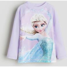 UV Shirts Children's Clothing H&M Girls UPF 50 Printed Swim Top - Light Purple/Frozen