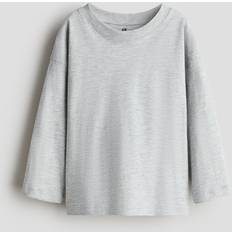 H&M Boys Long-sleeved Cotton T-shirt - Grey
