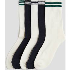 Black Socks H&M Girls Ribbed Terry Socks - Black/White