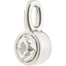 Pilgrim Silver Berlocker & Hängen Pilgrim Charm Mini Krystal Vedhæng - Sølvbelagt