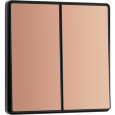 B&G Evolve Polished Copper 2 Gang 2-Way Edge To Edge Rocker Switch PCDCP42EB