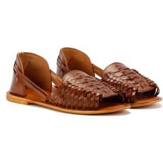 Adult Sandals Tower London Hurache Leather Tan Sandals - Brown