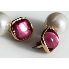 Pearl - Rose Gold Earrings Mango Combined Pearl Drop Earrings Pastel Pink