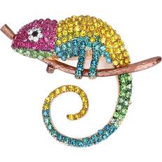 Yellow Brooches Goolrc Brooch Fashion Design Anole Look Fine Workmanship - Yellow