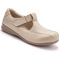 Velcro Ballerinas Ballet Flats Woman Pédiconfort - Beige