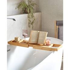 Portaobjetos de baño Beliani Bandeja Para Bañera Madera Clara
