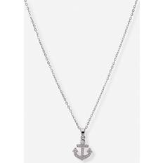 Montini Silverfärgat Halsband Ankare - 42+7cm