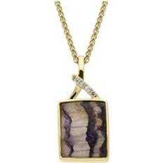 Diamond Necklaces C W Sellors 18ct Yellow Gold Blue Diamond Faceted Necklace