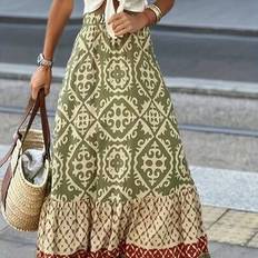 A-line Skirts Shein Plus Size Vintage Style Elegant Skirt - Country Music