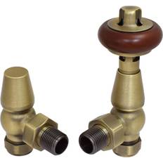 WarmeHaus Chelsea Traditional Angled TRV Radiator Valves