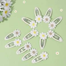 Hair Products Shein 12pcs Daisy Snap Hair Clips For Girls