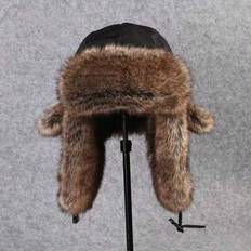 One Size Hats Shein Winter Thick Corduroy Trapper Hat Keep Warm Waterproof