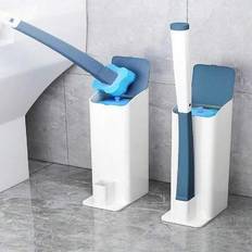 Bathroom Accessories Shein Long Handle Toilet Brush With 8pcs