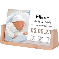 White Photo Frames Shein Customizable Newborn Baby Birth Photo Frame