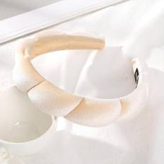 Beige Headbands Shein Solid Wide Hair Hoop Headbands
