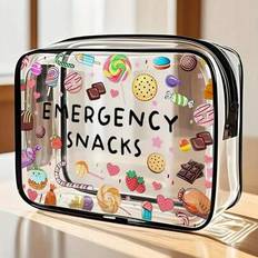 Cosmetic Bags Shein Emergency Snacks PVC Waterproof Makeup Bag - Strawberry