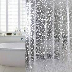 Bathroom Accessories Shein Fashionable Pebble EVA Waterproof Shower Curtain