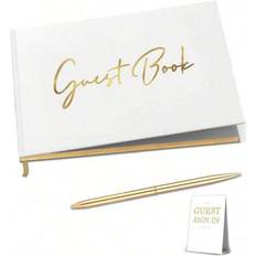 Shein Golden Guest Book Pen 9 x 7 Hardcover