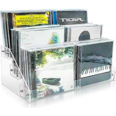 CD & Vinyl Storage Temu Clear Acrylic CD Holder Cascading Storage Rack