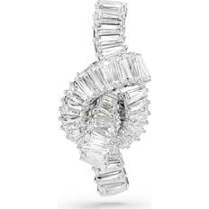Broschen Swarovski Matrix Pin Baguette Schliff Knoten Weiß