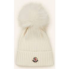 Moncler Solhatte Moncler Enfant Wool Beanie Girls Hats - White