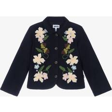 Molo Blomstrede Jakker Molo Harmoney Uldjakke Forest Bloom 116 cm - Marineblå