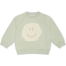 Grøn Sweatshirts Børnetøj Molo Disc Misty Green Smiley Sweatshirt - Grøn