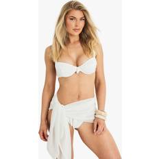 Swimsuit Cover-Ups & Sarong Wraps boohoo Beachwear Essentials Sarong - White