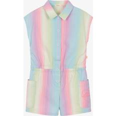 Playsuits BillieBlush Girls Multicoloured Stripe Playsuit - Blue/Pink