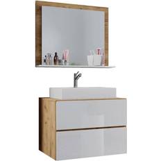 VCM Set Mobili Bagno Lavabo Lendas M Cassetto Specchio